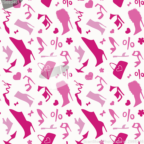 Image of Women shoes. Seamless pattern.