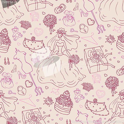 Image of Seamless wedding patterns.