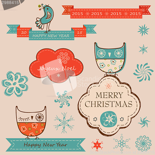 Image of christmas and new year elements