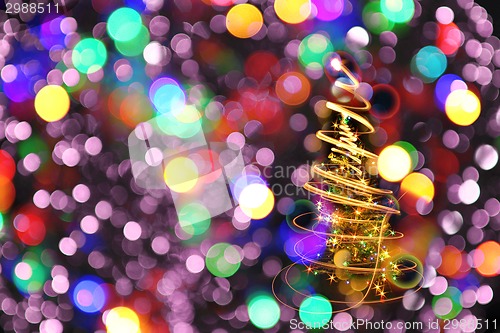 Image of color christmas lights as nice background