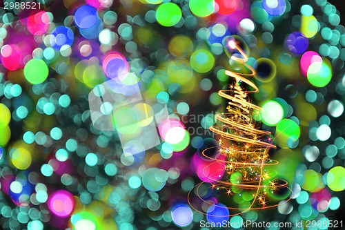 Image of color christmas lights as nice background