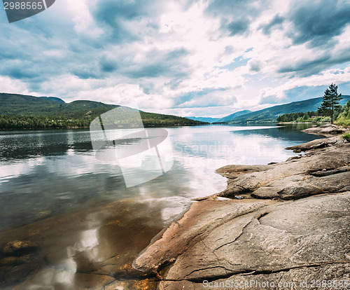 Image of Norway Nature Fjord, Autumn Time