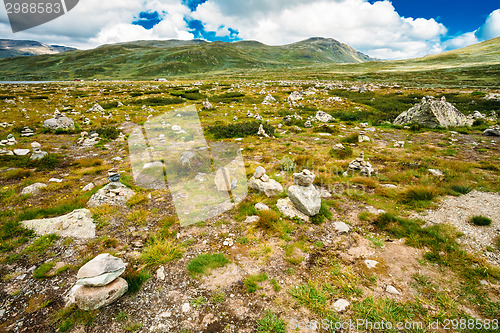 Image of Norway Nature Landscapes, Mountain Under Sunny Blue Sky