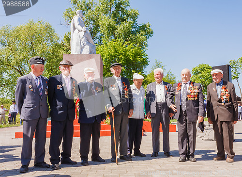 Image of Unidentified veterans during the celebration of Victory Day. GOM