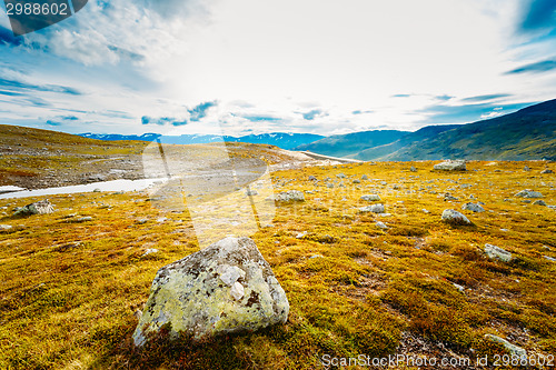 Image of Norway Nature Landscapes, Mountain Under Sunny Blue Sky