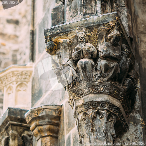 Image of Bas-relief On Church Of Our Lady Before Tyn In Prague, Czech Rep