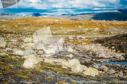 Image of Norway Nature Landscapes, Mountain Under Sunny Blue Sky