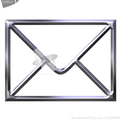 Image of 3D Silver Envelope