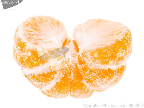 Image of Peeled Tasty Sweet Tangerine Orange Mandarin Fruit