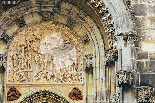 Image of Bas-relief On Church Of Our Lady Before Tyn In Prague, Czech Rep