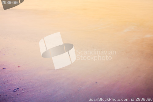 Image of Long Exposure Of Sea Ocean Water Beach