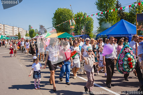 Image of Celebration of Victory Day. GOMEL, BELARUS - MAY 9: Celebration 