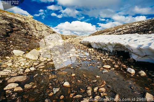 Image of Norway Nature Landscapes, Mountain Under Sunny Blue Sky