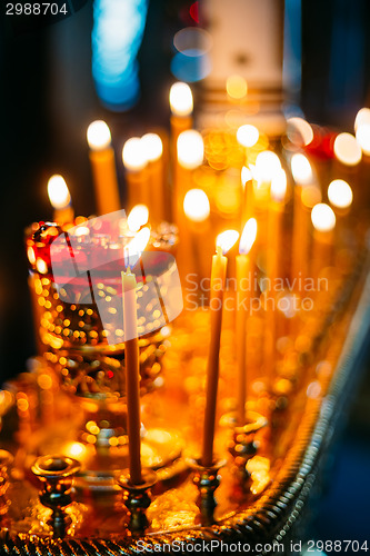 Image of Interior Of Belarussian Orthodox Church In Easter