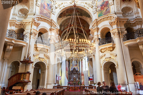 Image of Interior Of Baroque Church Of St. Nicholas - Old Town Square in 