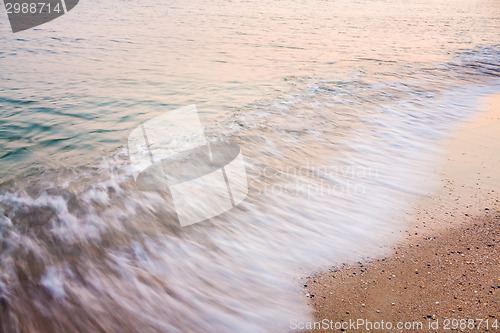 Image of Long Exposure Of Sea Ocean Water Beach