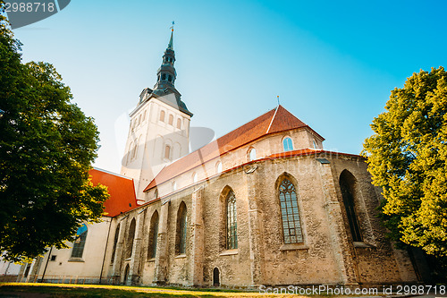 Image of Medieval Former St. Nicholas Church In Tallinn, Estonia