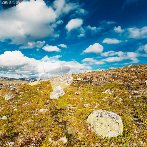 Image of Norway Nature Landscapes, Mountain Under Sunny Blue Sky