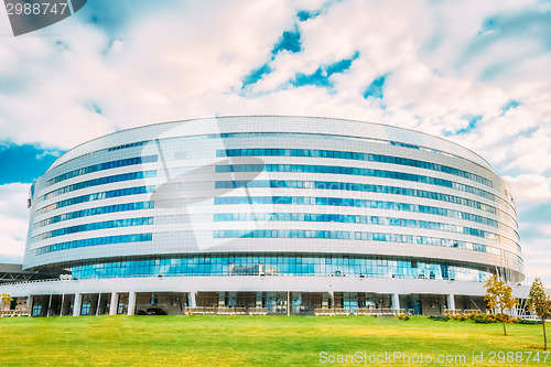 Image of Minsk Arena In Belarus. Ice Hockey Stadium. Venue For 2014 World