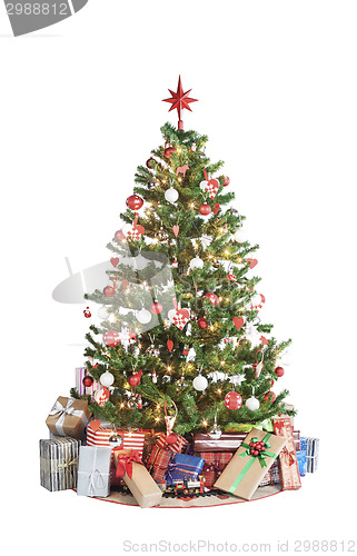 Image of Christmas tree with presents