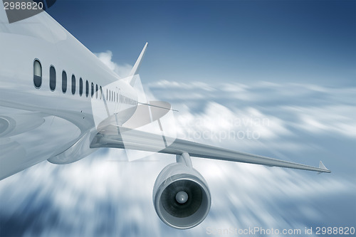 Image of plane rear view