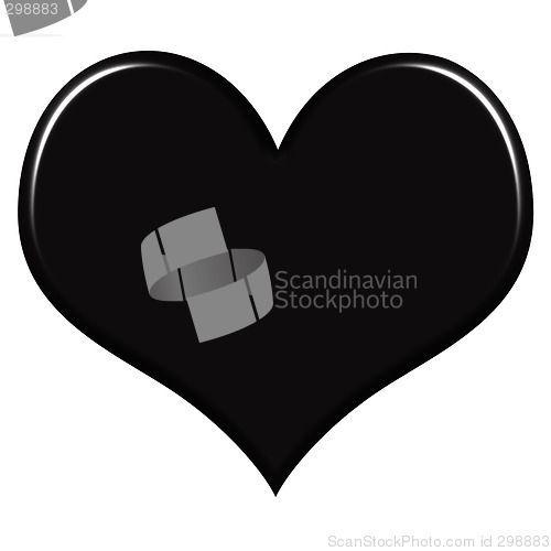 Image of 3D Black Heart