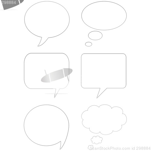 Image of 3D comic speech bubbles