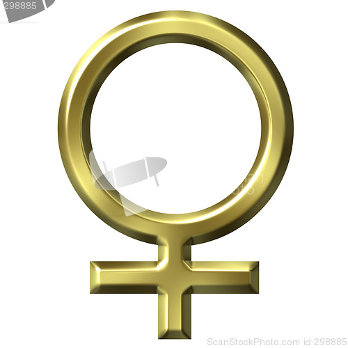 Image of 3D Golden Female Symbol