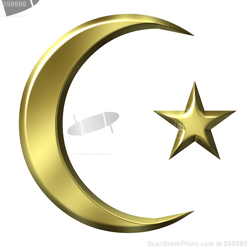 Image of 3D Golden Islamic Symbol