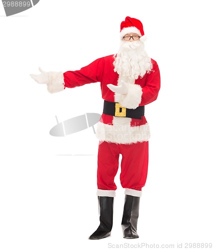 Image of man in costume of santa claus