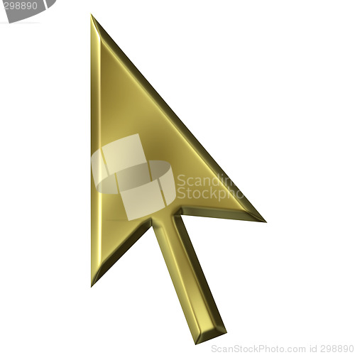 Image of 3D Golden Mouse Pointer