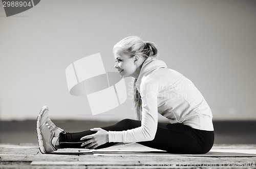 Image of woman doing sports outdoors
