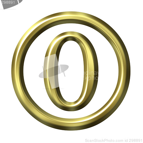 Image of 3D Golden Number 0