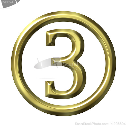 Image of 3D Golden Number 3