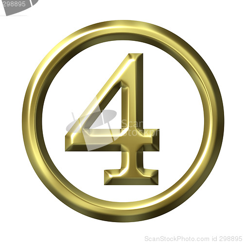 Image of 3D Golden Number 4