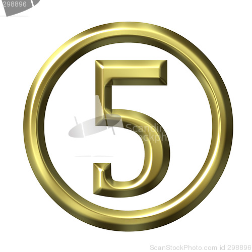 Image of 3D Golden Number 5