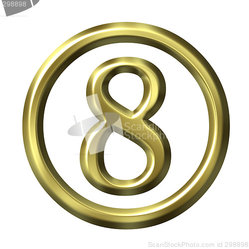 Image of 3D Golden Number 8