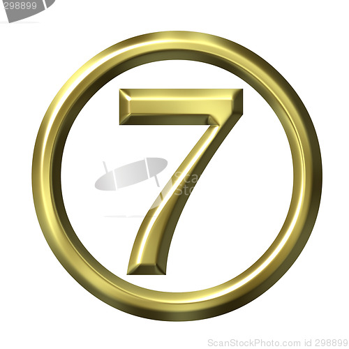Image of 3D Golden Number 7