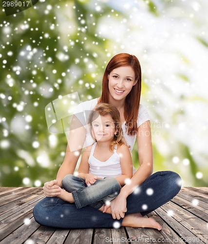 Image of happy mother with little girl