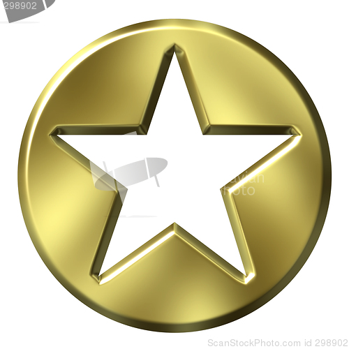 Image of 3D Golden Star Badge