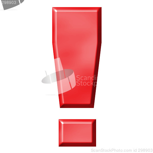 Image of 3D red exclamation mark