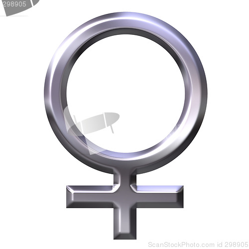 Image of 3D Silver Female Symbol