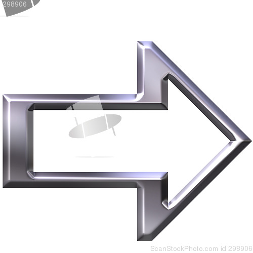 Image of 3D Silver Arrow