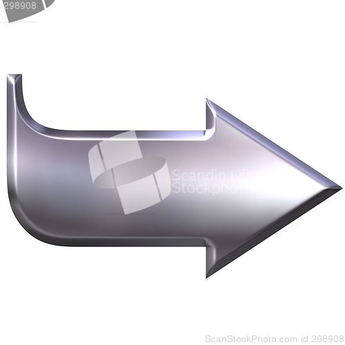 Image of 3D Silver Arrow