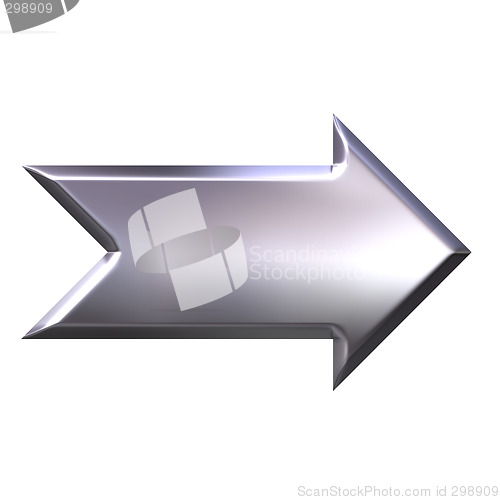 Image of 3D Silver Arrow