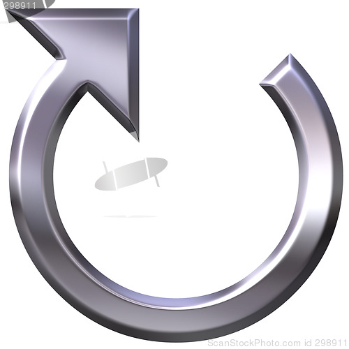 Image of 3D Silver Circular Arrow