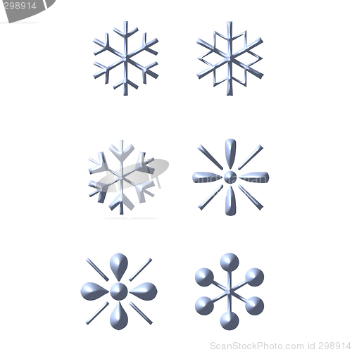 Image of 3D Snow Flakes