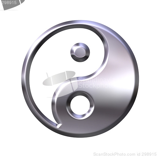 Image of 3D Silver Tao Symbol