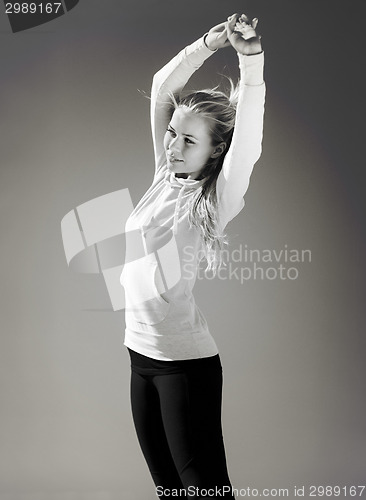 Image of woman doing sports outdoors