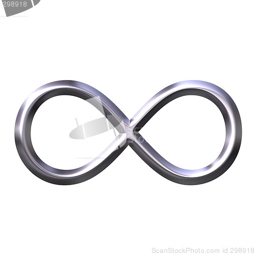 Image of 3D Silver Infinity Symbol